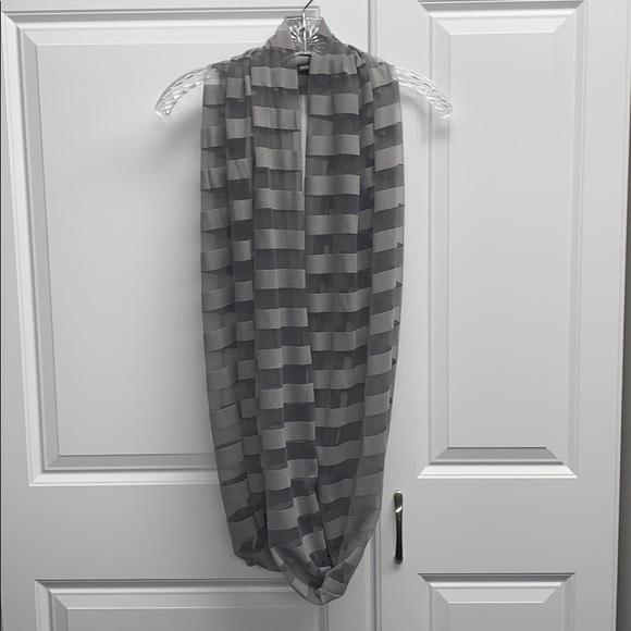 Cejon Gray Stripped Infinity Scarf - Picture 1 of 4